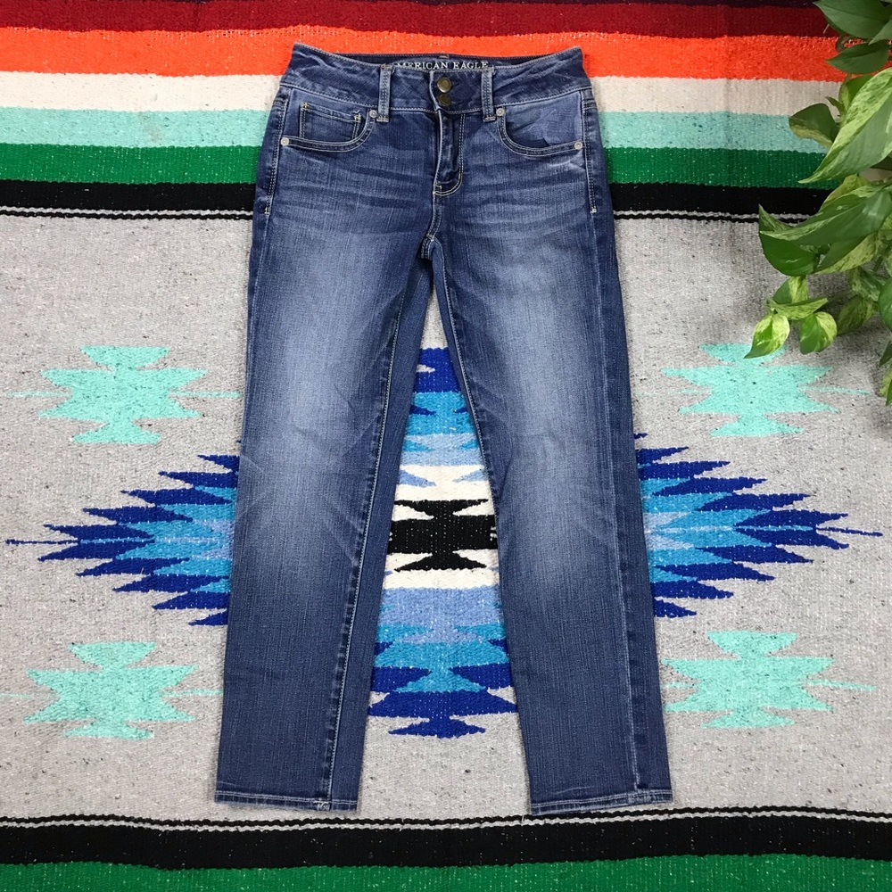 American Eagle Artist Crop Super Stretch Jeans 0